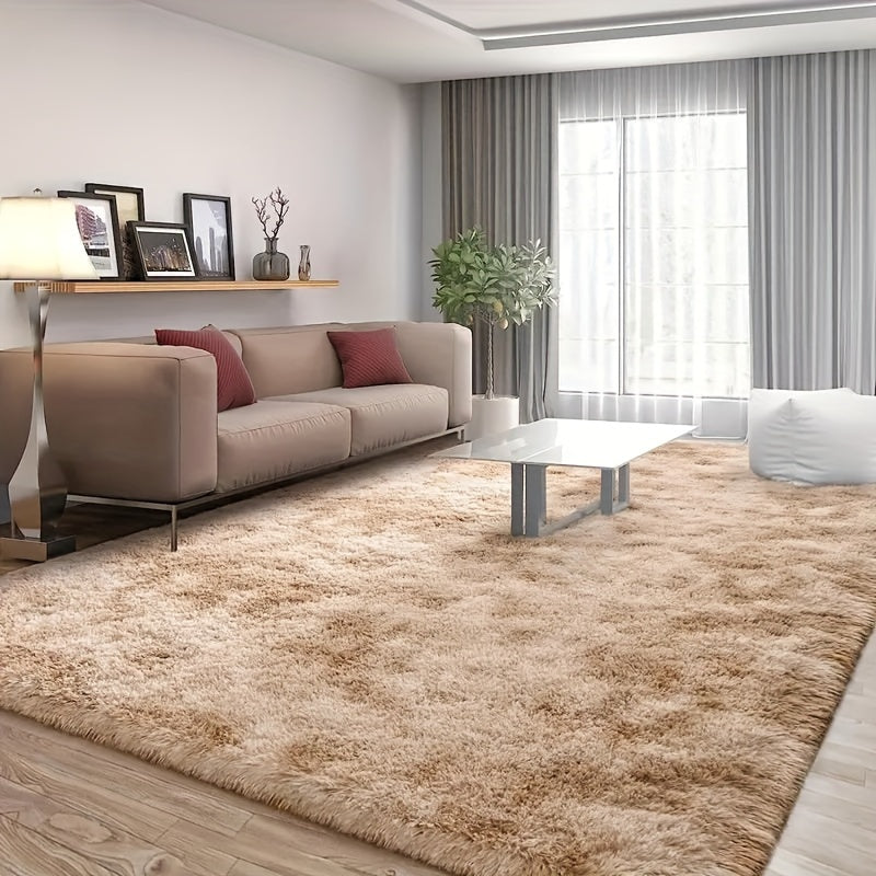 1pc Alfombra Peluda Moderna, Tapete Grande y Esponjoso para Dormitorio o Sala de Estar, Decoración Hogareña