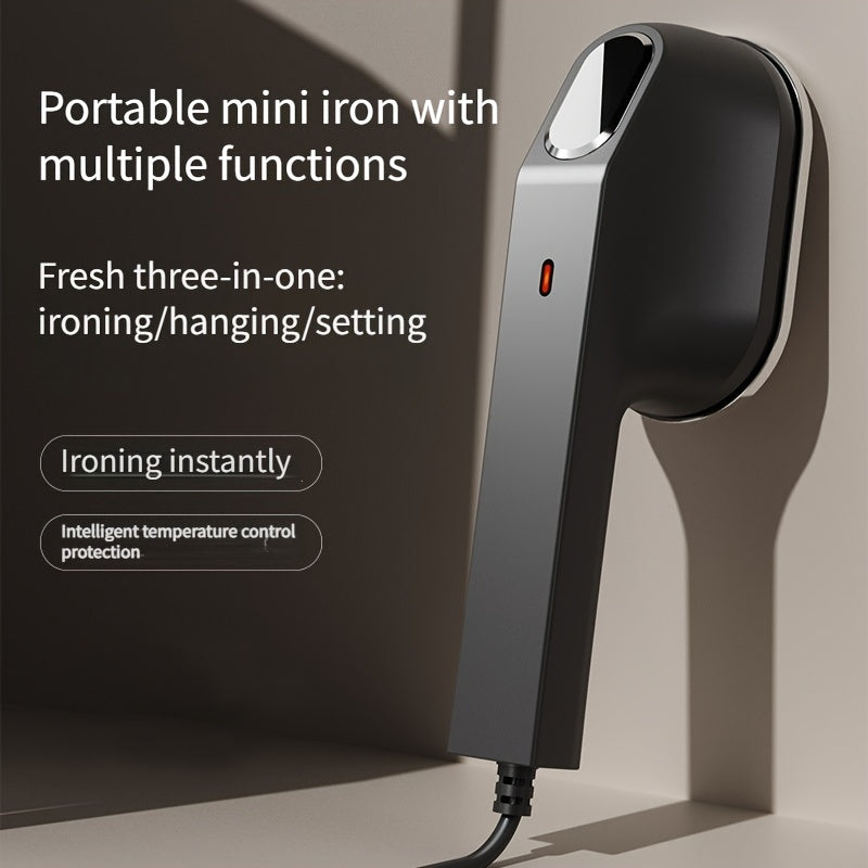 Plancha Portátil Mini - Plancha Eléctrica de Mano con Panel Grande, Función Húmedo/Seco Tres en Uno, Calentamiento Rápido y Control Automático de Temperatura, Compacta para Viajes, Hogar, Ropa y Dormitorio - Ideal para Principiantes y Profesionales, Mant