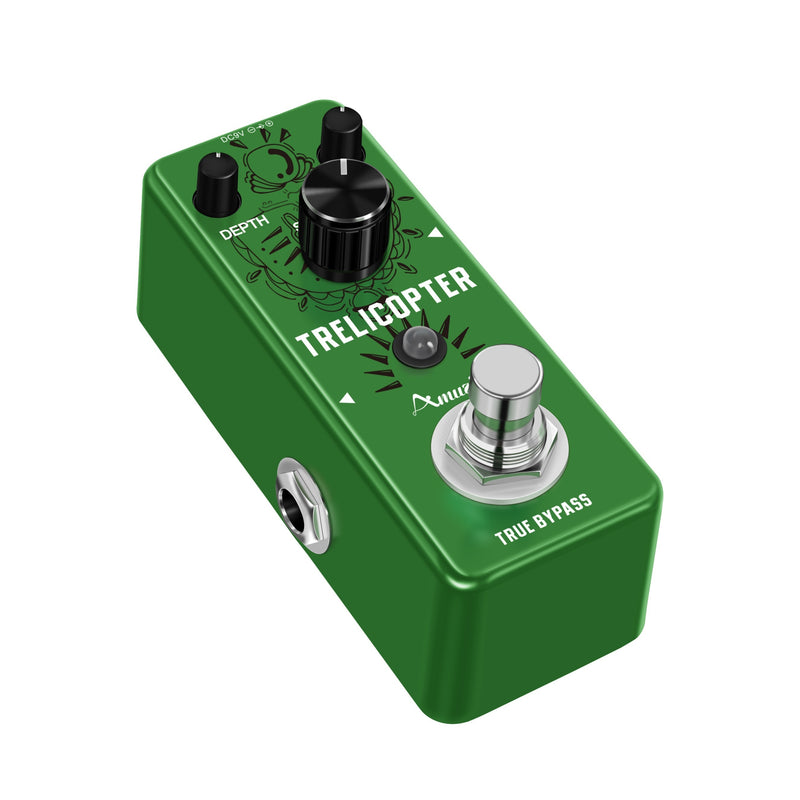 Pedal de trémolo clásico VSN, tono analógico para guitarra eléctrica y bajo, amplia capacidad de ajuste, pulsos suaves, mini aleación de aluminio, gris, true bypass.