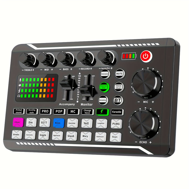 Conexión directa USB y arranque instantáneo, interruptor de interfaz completa para mezcla DJ y cambio de voz en segundos! Batería de litio duradera, cuerpo portátil, versátil para transmisiones en vivo y juegos, abriendo una nueva experiencia de creación