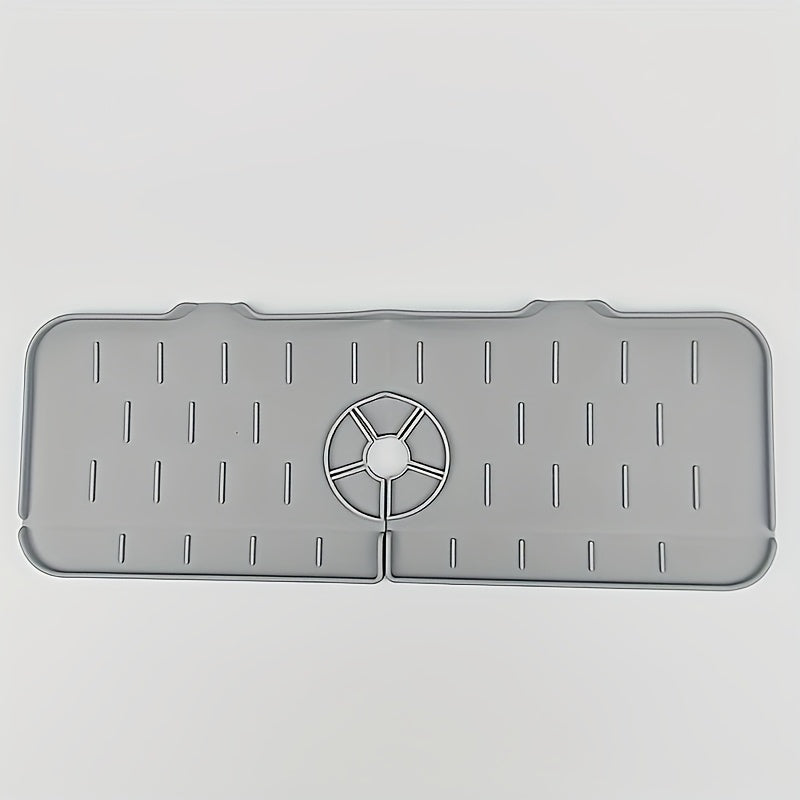1 charola de goteo para grifo de silicón, antiderrames, diseño inclinado para cocina y baño, impermeable