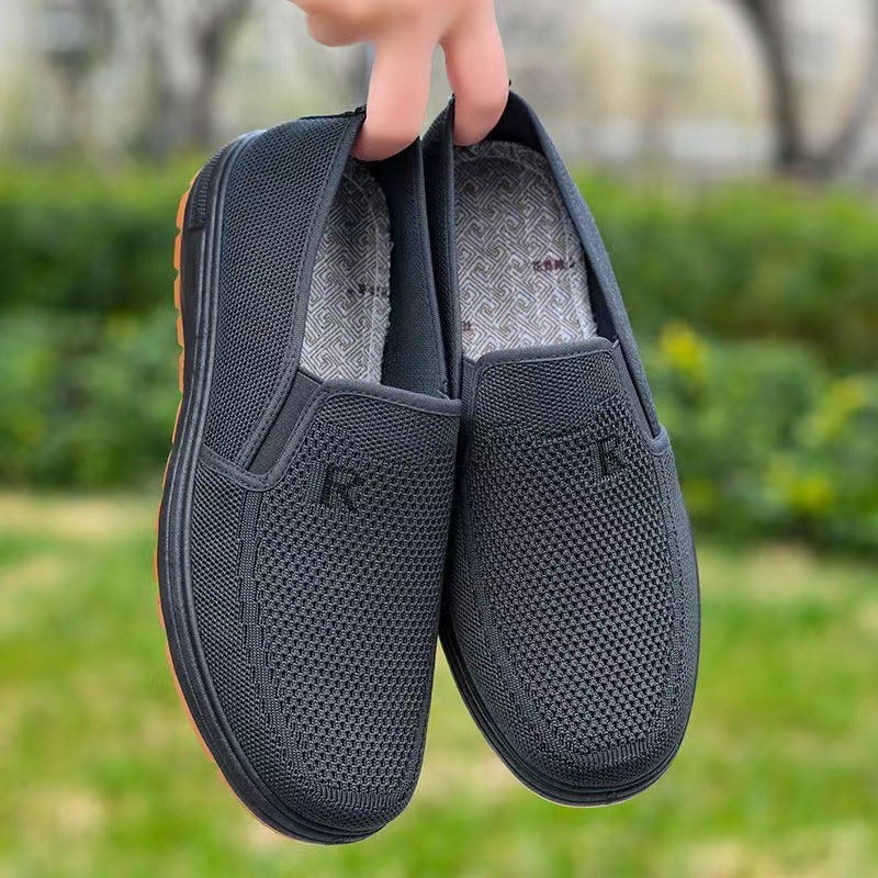 Zapatos Casuales de Hombre para Calzar - Parte Superior y Forro Transpirable, Suela Antideslizante de Goma, Diseño con Detalles en Gris Oscuro y Naranja para Comodidad y Estilo Diario, Zapatos Cómodos Slip-Ons, Diseño Discreto de Marca, Textura en la Sup