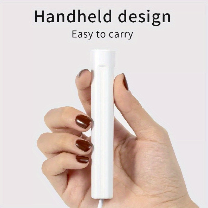 1pc Luz de Uñas Portátil Blanca (Tres Luces) / Rosa - Mini Limpiaúñas Rápido Secado, Modelo Concentrado con Enchufe, Cortaúñas Pequeño y Ligero
