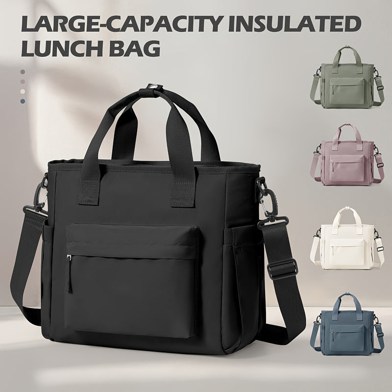 Nevera Térmica Reutilizable para Hombres y Mujeres, Bolsa de Almuerzo Aislada Antifugas con Correa de Hombro, Ideal para Trabajo, Picnic, Camping, Escuela o Playa – Regreso a Clases