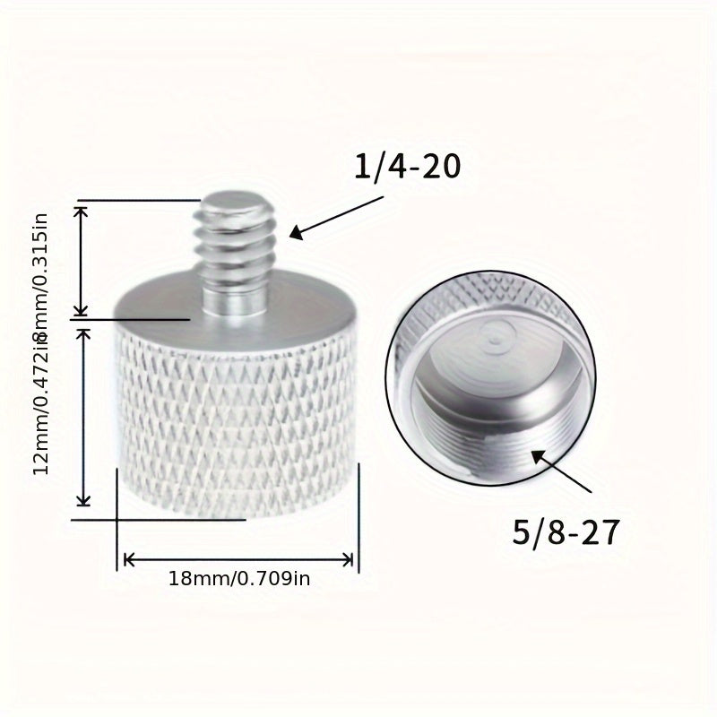 Conjunto de 8 Adaptadores de Tornillo para Micrófono de Aleación de Aluminio - Hembra de 5/8" a Macho de 3/8", Hembra de 3/8" a Macho de 5/8", Hembra de 5/8" a Macho de 1/4", Hembra de 1/4" a Macho de 5/8" - Conectores Roscados Duraderos para la Montaje