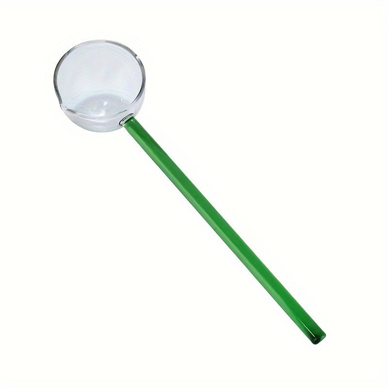 Cuchara De Sopa De Vidrio, Cuchara Con Mango De Vidrio De Borosilicato Alto, Cuchara De Servicio Transparente, Utensilio De Cocina Transparente, Accesorios De Mesa, Cubiertos