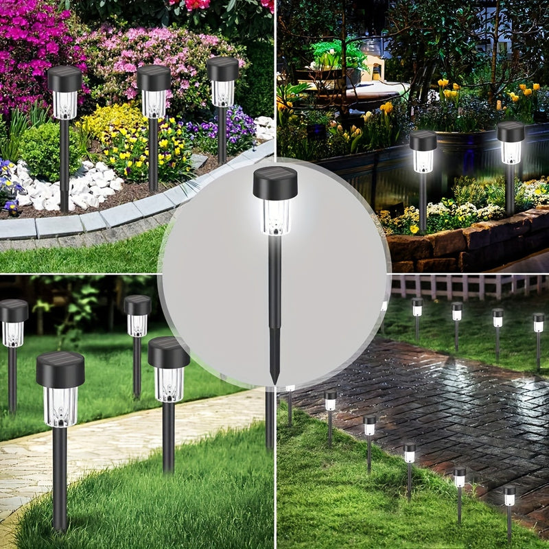 12 piezas de luz LED solar para jardín, luz solar para exteriores, decoración de lámparas para patio, jardín, césped