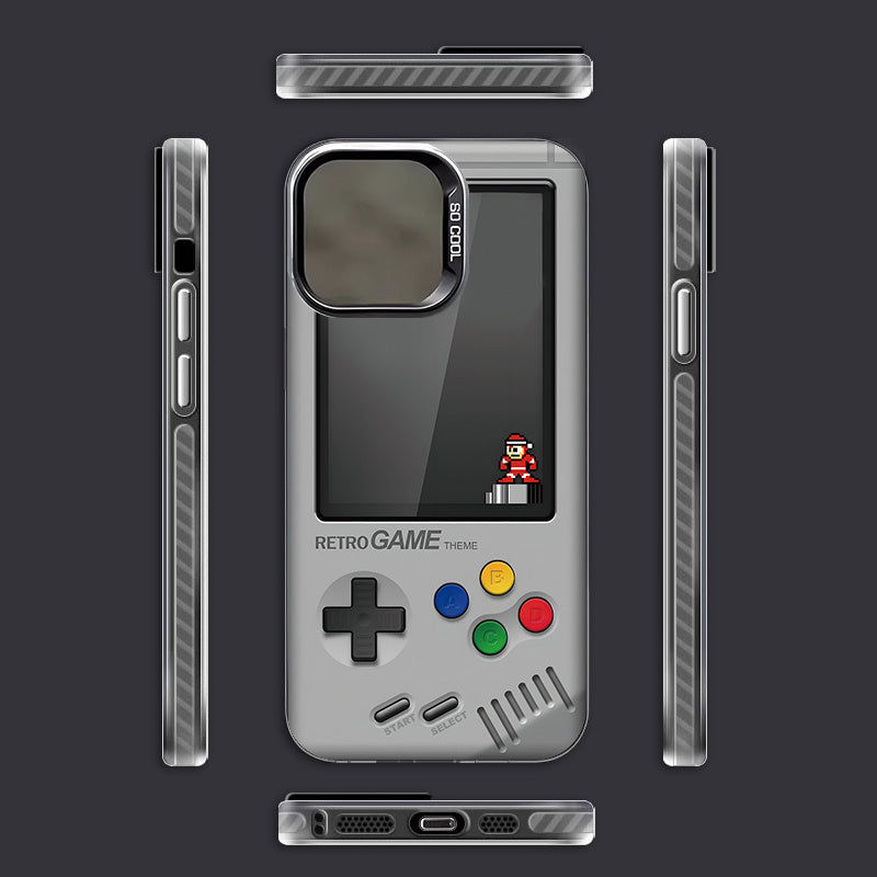 Funda para iPhone 16 Pro Max, 16 Pro, 11 Pro Max, 16, 15, 14 Plus, 13, 12, XS Max, 15 Pro, XR, 15 Pro Max, 14, 13 Pro, 12 Pro Max, con diseño de consola de juegos, minimalista, elegante y resistente a golpes