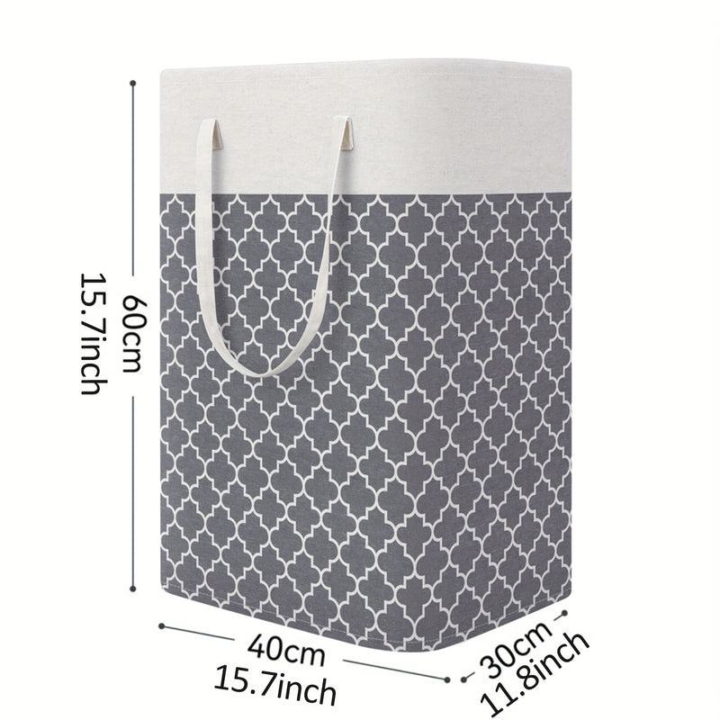 1pc Cesto de Ropa 75L Grande con Asas Extensibles, Cubierta de Tela, Cesto Plegable Alto para Ropa Sucia, Organizador de Lavandería, Bolsa de Almacenamiento para Juguetes, Accesorios para Dormitorio, Baño, Hogar y Familia, Accesorios para Lavandería, Col