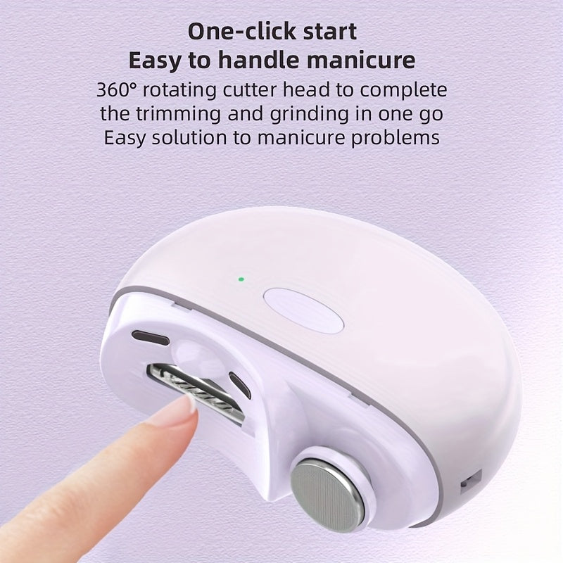 Juego de Cortaúñas Eléctrico Multifunción, Ideal para Manicura y Pedicura, Carga Rápida con Anti-Atascos, Iluminación y Funciones de Pulido, Batería Larga Duradera, Portátil, Regalo para Hombres y Mujeres