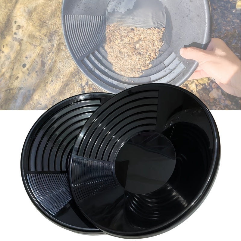 Juego de Herramientas para Lavado Dorado Manual de 2 piezas, Sartén Dorada de Plástico Duradero, Herramientas para Lavado Dorado al Aire Libre, Herramientas Minales Portátiles Multipropósito para Minería, Exploración y Jardín