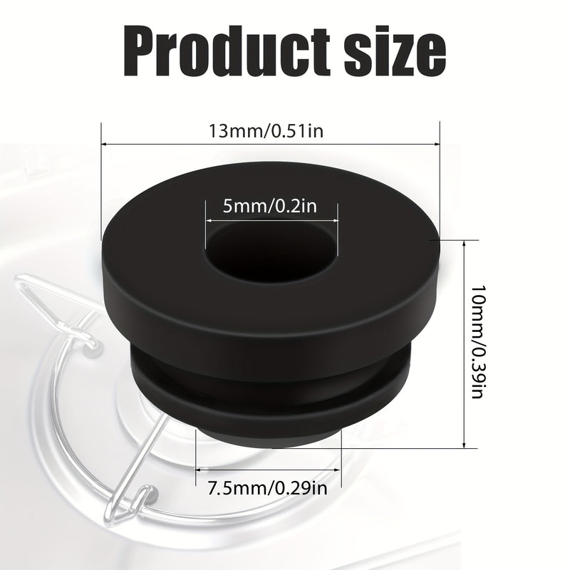 30 unidades de pies de silicona antióxido, compatibles con varillas de soporte de estufa Dometic, Smev, Thetford de 5 mm, accesorios para estufas de RV, contacto no alimentario, sin carga