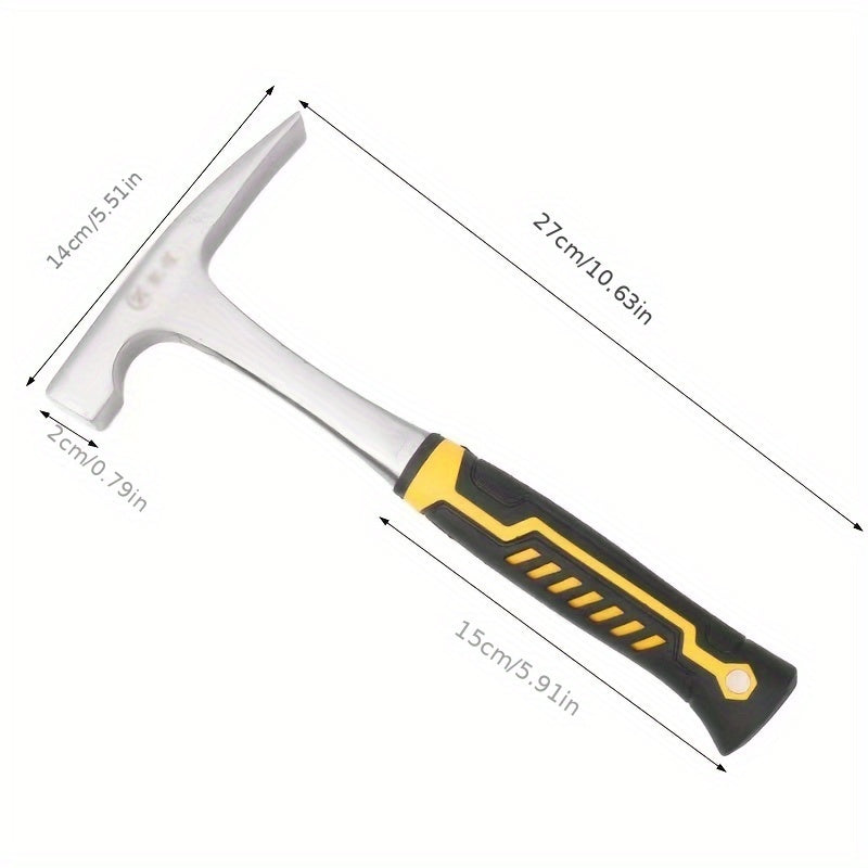1pc Mini Pico de Hacha, Herramienta Geológica Profesional, Construcción de Metal y Plástico, No Eléctrico, con Cuchilla Afilada y Mango de Caucho para Trabajo de Madera y Camping