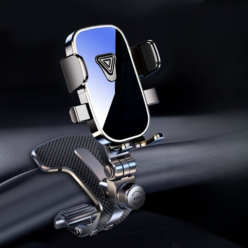 1pc Soporte universal para teléfono de coche - Material ABS, antivibración, control central, fácil instalación, ángulo ajustable, sin carga - Accesorio de conducción segura, sin batería