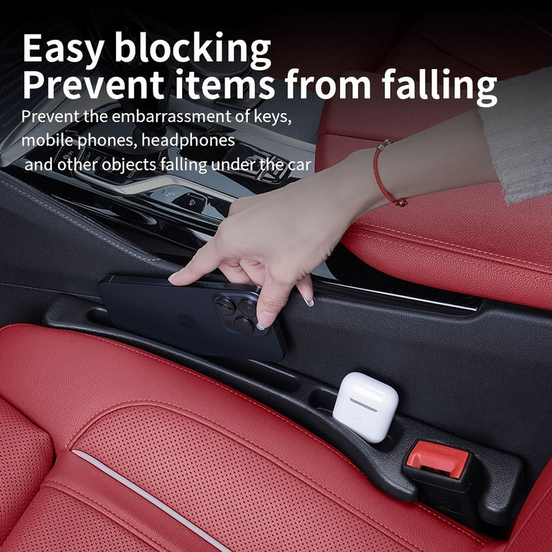 Conjunto de 2 tapones universales para almacenamiento en el asiento del coche, anticaída, organizador de huecos, caja multifuncional para clasificación y almacenaje de desechos, mantén el coche limpio y ordenado