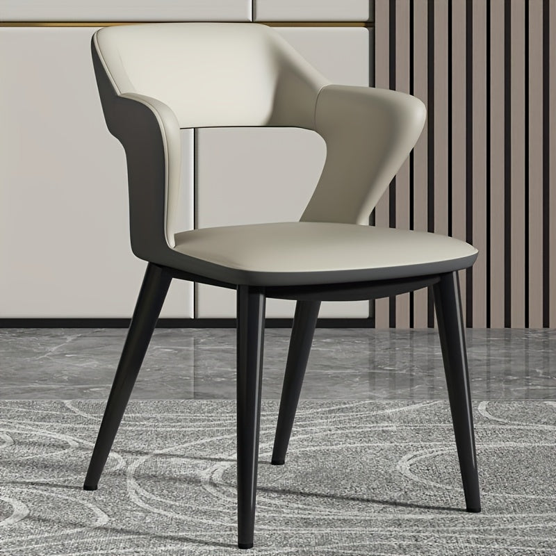 Silla de comedor elegante estilo francés con respaldo - Diseño hueco, disponible en azul, naranja, gris - Ideal para club, hotel, restaurante occidental, café, muebles de comedor.
