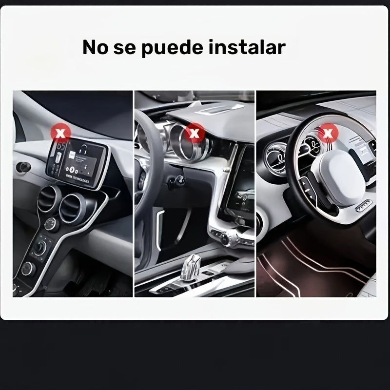 Soporte Universal para Teléfono de Coche dolwao 1pc con Clip de Montaje en el Tablero de Instrumentos, Fácil Instalación, Soporte Antideslizante para iPhone, Xiaomi, Oppo, VIVO, Samsung, OnePlus - Material ABS Duradero, No Requiere Batería