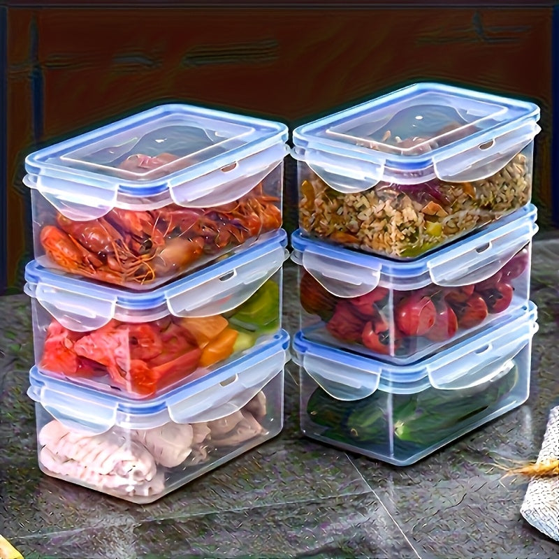 8pcs/4pcs Contenedores Herméticos de Alimentos - Material PP Transparente con Tapas de Cierre, Apto para Refrigeración/Congelador/Microondas, Juego para Frutas/Verduras/Alojamientos Secos
