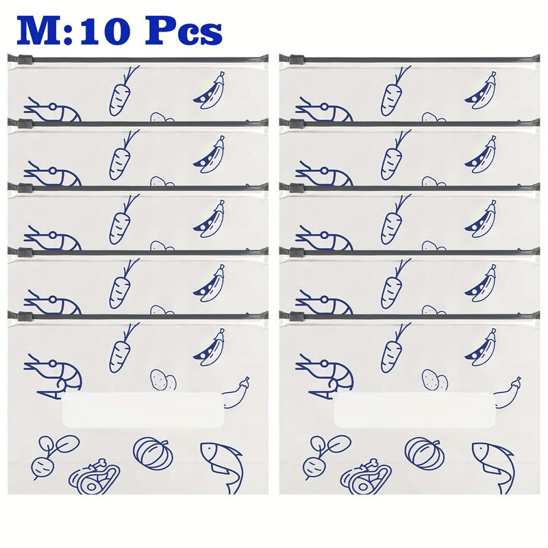Paquete de 10 Bolsas Reutilizables de Aluminio Selladas - Herméticas y Antihumedad para Congelación, Preparación de Comidas, Gran Capacidad | Sin BPA, Material Apto para Alimentos, Lavado a Mano, Diseño Cuadrado, Ideales para Snacks, Verduras, Carne, Con