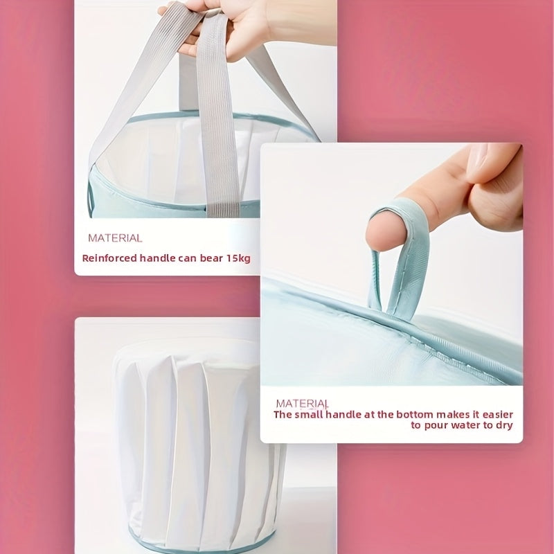 Baño de pies portátil de lujo plegable con control de temperatura, sin necesidad de energía, material PEVA, sin olor, ideal para cuidado en el hogar y viajes - Libre de alergias, tina de inmersión multiusos con capa de aluminio integrada, perfecta para r