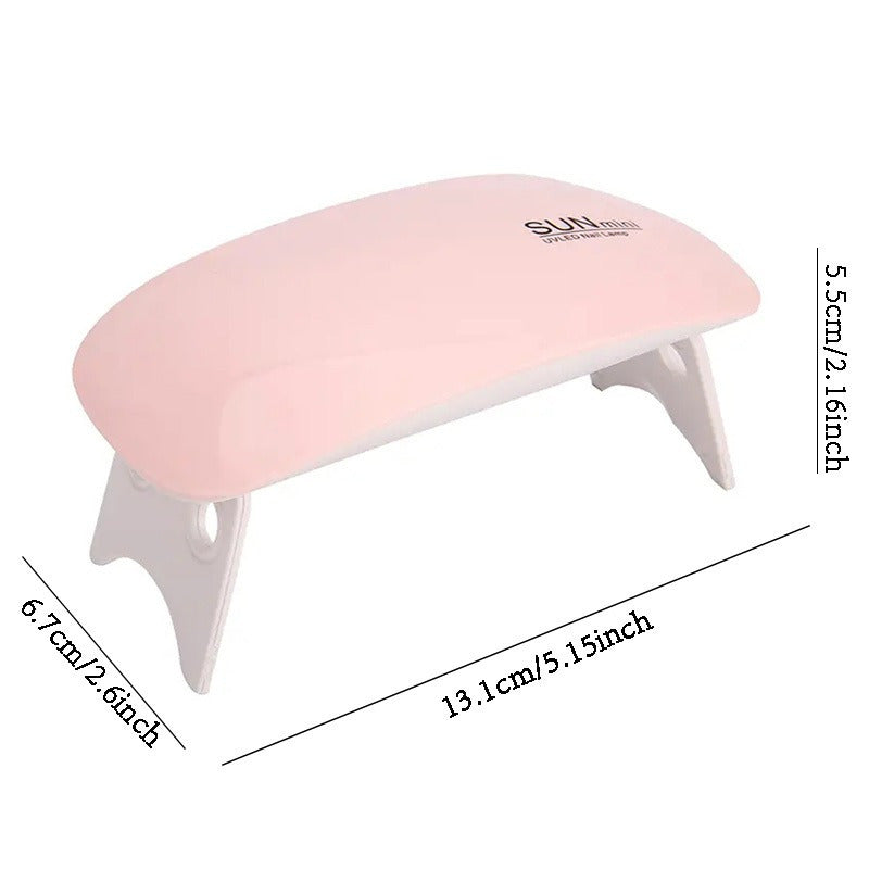 1pc Lámpara LED Mini para Uñas en Forma de Ratón - Secador de Gel Ultra Portátil, Alimentación USB, Sin Olor, Compacto y Ligero. Adecuado para Manos y Pies, Curas Todos los Gels y Uñas Naturales