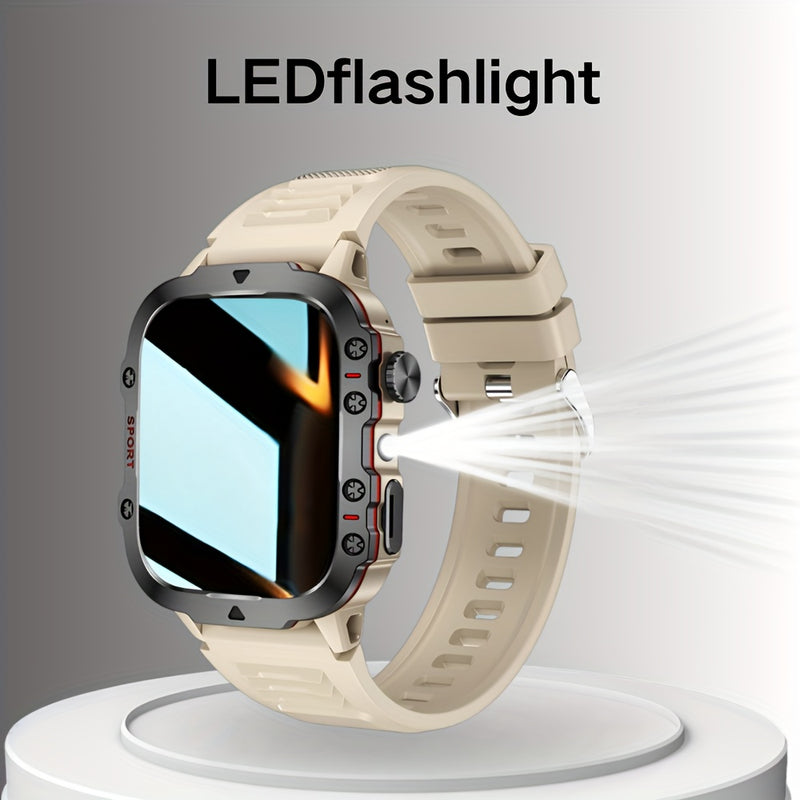 Reloj Inteligente, Pantalla táctil completa de 4,65 cm, Seguimiento de actividad, Pulsera y mensaje, Podómetro, Múltiples modos deportivos, Compatible con iPhone/Android, Estilo simple, Caja de aleación cuadrada, Pulsera de silicona, Accionamiento electr
