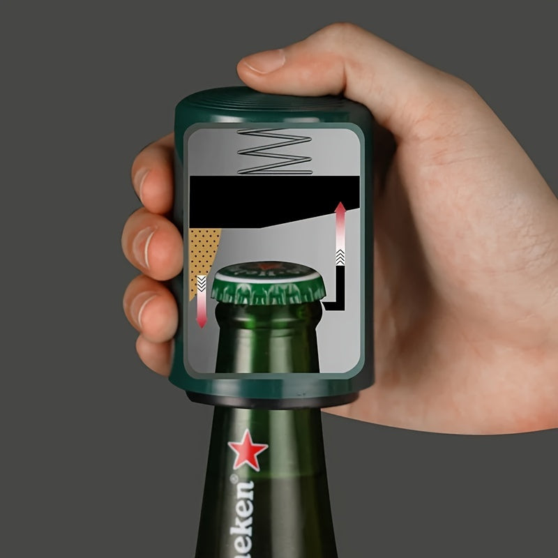 Abrebotellas de Acero Inoxidable de Fácil Presión - Sin Residuos, Diseño Creativo para Cocina y Comedor