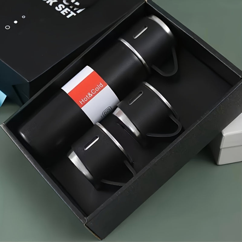 1 Juego de 16.9 onzas de botella de agua, juego de termo de vacío aislado de acero inoxidable - Taza de viaje con tapa, mantiene los bebidos calientes o fríos durante horas, perfecto para actividades al aire libre y uso en la oficina, vaso de agua
