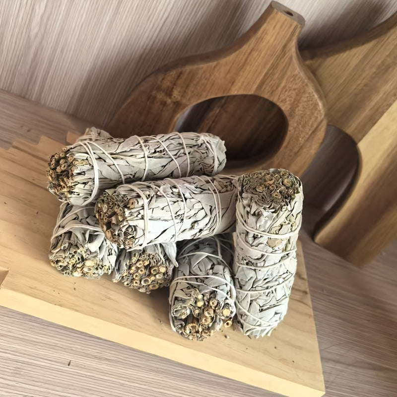 Bastones de incienso SOUL STICKS de salvia blanca, 4 pulgadas (paquete de 6), para relajación, purificación del hogar y rituales de meditación | Manojo de hierba de cola de rata blanca, de origen sostenible en California
