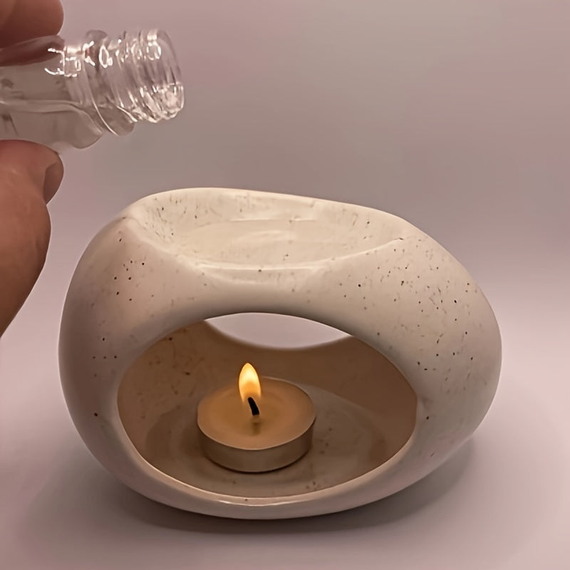 Portavelas de cerámica con forma de huevo para mesa - Perfecto para decoración de Halloween o Navidad