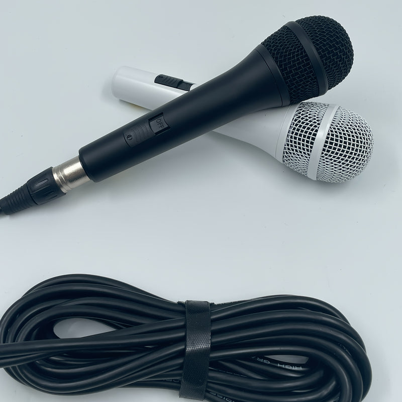 Micrófono Dinámico Unidireccional con Cable para Karaoke - Micrófono de Conexión Directa para Máquina de Karaoke, Amplificador y Altavoz - Para Cantar, Hablar en Público y Fiestas