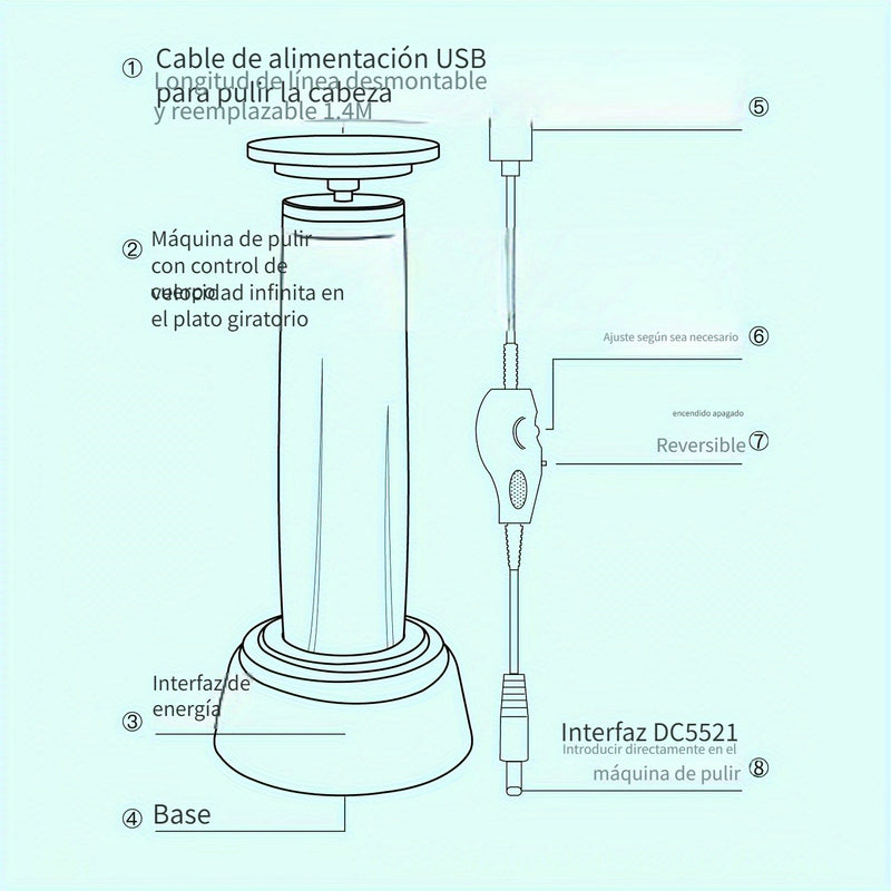 Removedor eléctrico de callos con velocidad ajustable, 3 almohadillas de lijado y 3 cabezales para uñas – Herramienta multiusos para pedicura, exfoliación y eliminación de piel muerta, acabado metálico para hombres y mujeres
