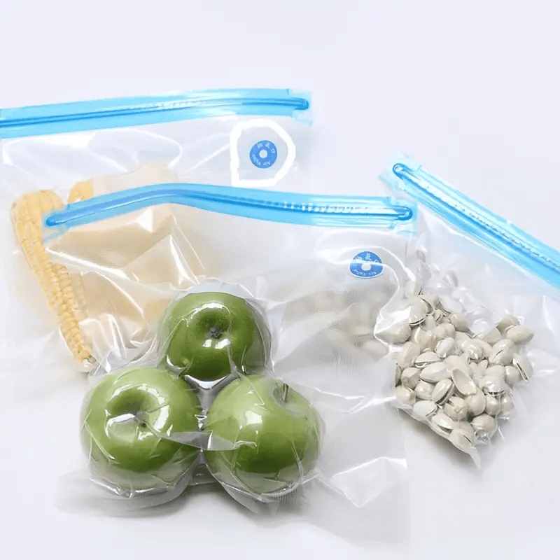 20pcs Bolsas Selladoras al Vacío Reutilizables - Almacenamiento de Alimentos Transparente para Carne, Frutas, Verduras - Esencial en la Cocina, Sin Necesidad de Carga, Material PE+PA, Diseño Transparente para Visibilidad Fácil