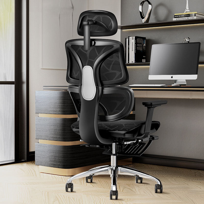 Butaca Ergonómica con Soporte Lumbar - Altura Ajustable, Base de Metal Resistente, Asiento Acolchado - Para Hogar, Gaming, Oficina - Sin Necesidad de Energía, Fácil Montaje - Diseño Moderno en , Asiento Cómodo, Costuras Reforzadas