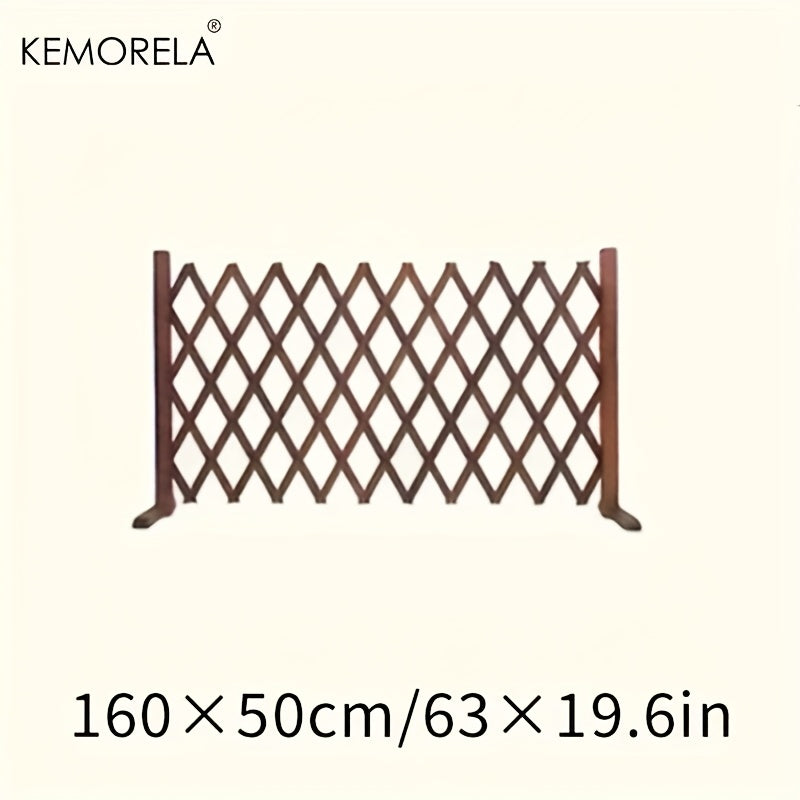 Valla Retráctil de Madera para Exteriores - Puerta Segura Anticorrosión y Resistente, Compatible con Puertas, Decorativa para Jardín, Patio o Cercado para Mascotas, Diseño Rústico en Madera Natural, Ideal para Amantes del Jardín, Separador de Espacios, B