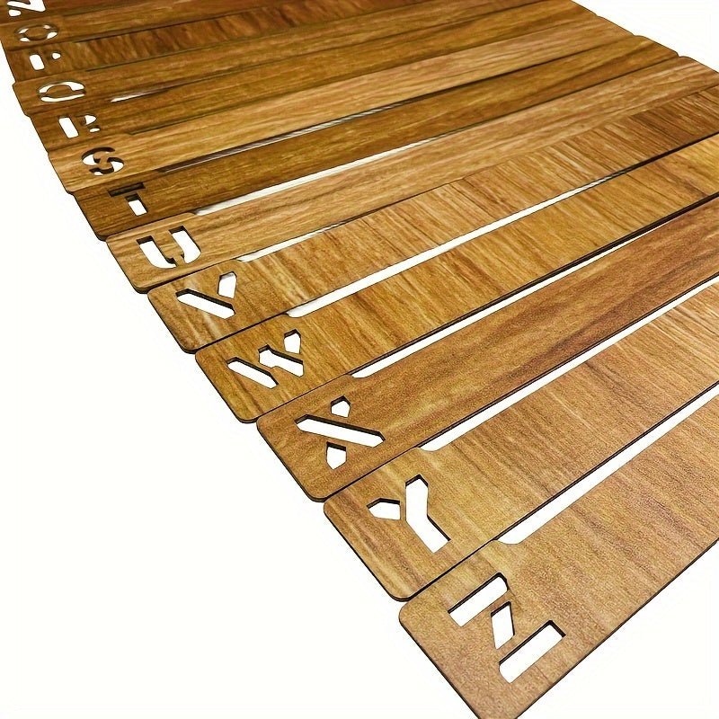 Juego de 26 separadores de vinilo de alta calidad de madera para discos de vinilo - Organizados alfabéticamente para almacenar su colección de música (Separadores de discos sólidos)