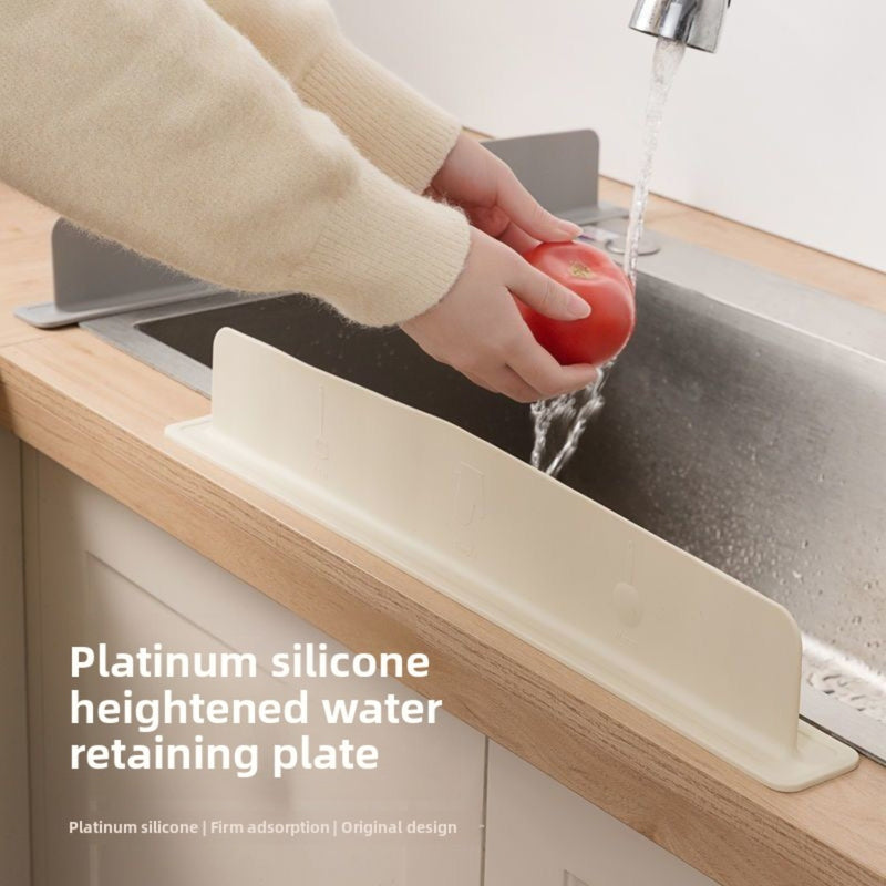 Guarda de salpicaduras de fregadero de silicona con ventosa - Cubierta impermeable para cocina moderna, lavavajillas y bandeja de verduras, diseño duradero y fácil de limpiar reduce el desorden, mejora la seguridad, protector de lavavajillas, barrera fle
