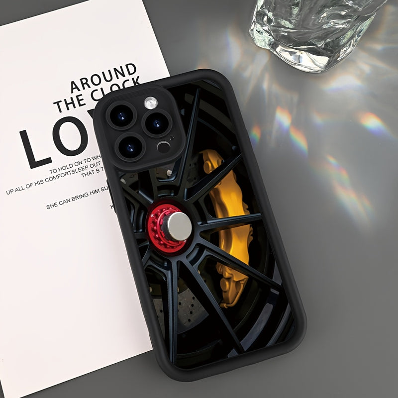 Funda para iPhone 11, 12, 13, 14, 15, 16 Pro Max Pro Plus con diseño de llantas de auto, moderna, creativa, antigolpes y resistente a caídas, ideal para hombres y mujeres, regalo perfecto