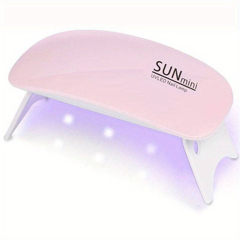 1 Unidad de Luz LED para Uñas Mini, Portátil, Forma de Ratón, Tamaño de Bolsillo, Secador de Uñas con Cable USB para Todas las Pulidas de Gel y Luces de Detección