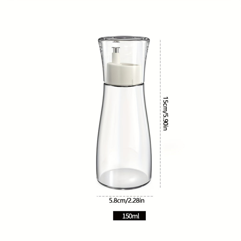 Dispensador de Enjuague Bucal de Vidrio Recargable con Tapa - 150/260ml, Contenedor Transparente para Encimera de Baño para Fácil Portabilidad