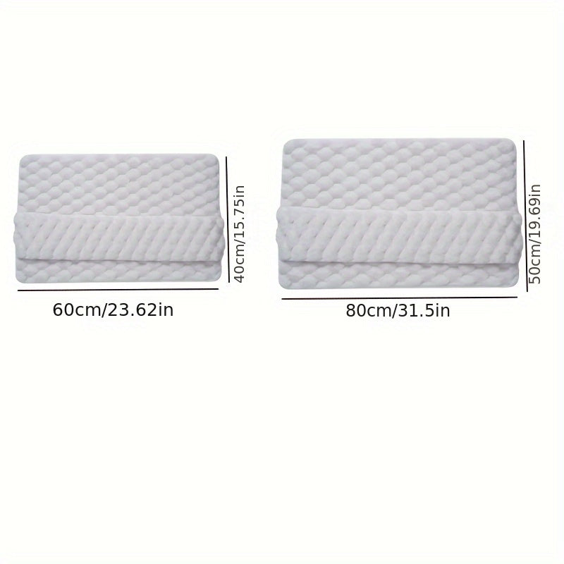 Alfombrilla de baño de espuma viscoelástica, alfombra de baño antideslizante de pelo largo y suave, lavable a máquina, absorbente, para uso en interiores y exteriores, poliéster, varios tamaños disponibles.