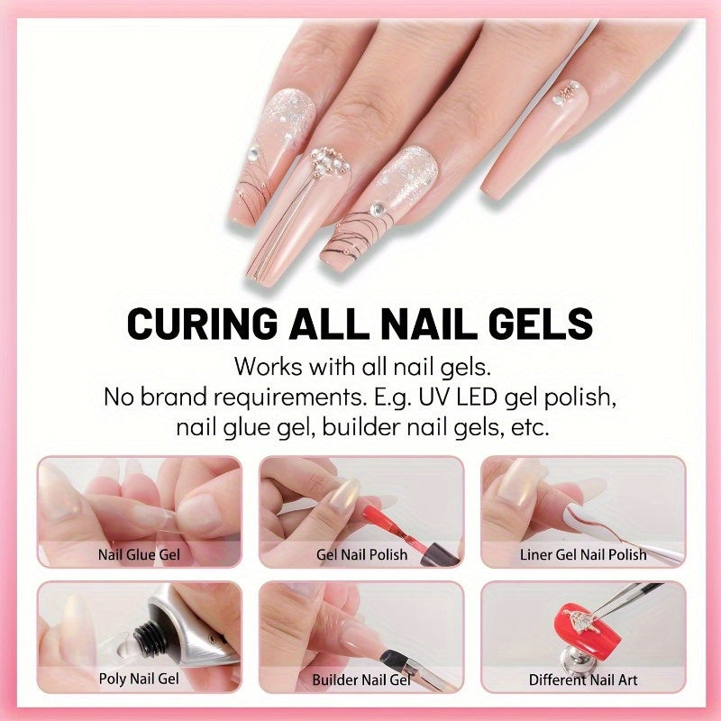 1 lámpara de uñas LED mini - Adecuada para esmalte de uñas de gel, dispositivo de manicura alimentado por micro USB - Diseño portátil y compacto, esencial para salones de uñas, hogares y dormitorios, lámpara de uñas