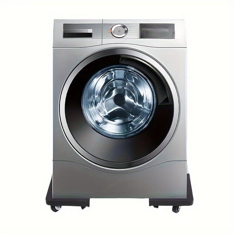 Carro de Transporte para Electrodomésticos Pesados de Acero Inoxidable con 4 Ruedas Bloqueables - Base Expandible y Ajustable, Superficie Antideslizante para Refrigerador, Lavadora, Horno, Lavavajillas - Camión Portátil para Muebles, Uso en Hogar o Almac
