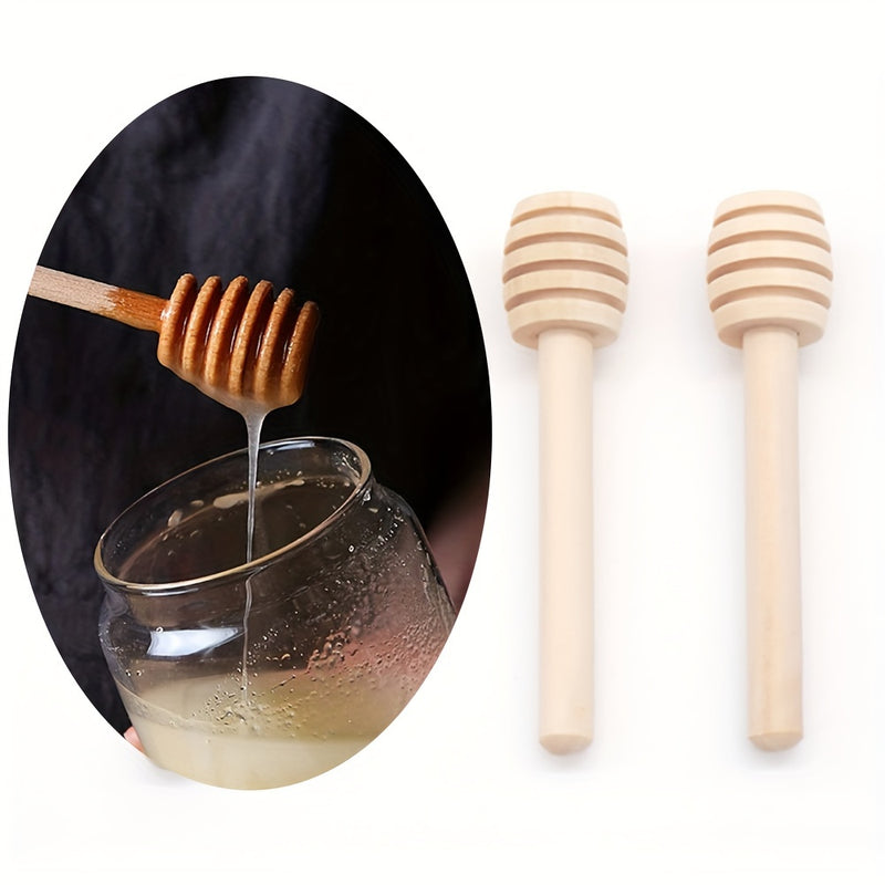 50 Uds. Barra Para Revolver Miel, Mango Mezclador, Cuchara, Tarro, Cuchara, Cucharón De Madera Natural Para Miel, Palo De Madera, Cucharas Para Miel, Utensilios De Cocina