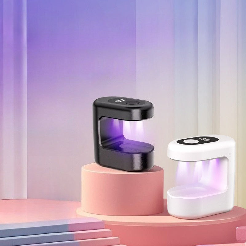 Lámpara de uñas LED mini portátil con pantalla digital y recarga USB - Diseño compacto para el hogar, salón, viajes - Disipación de calor rápida, lámpara de uñas y gel para principiantes, lámpara de uñas, equipo de salón, herramienta de belleza moderna,