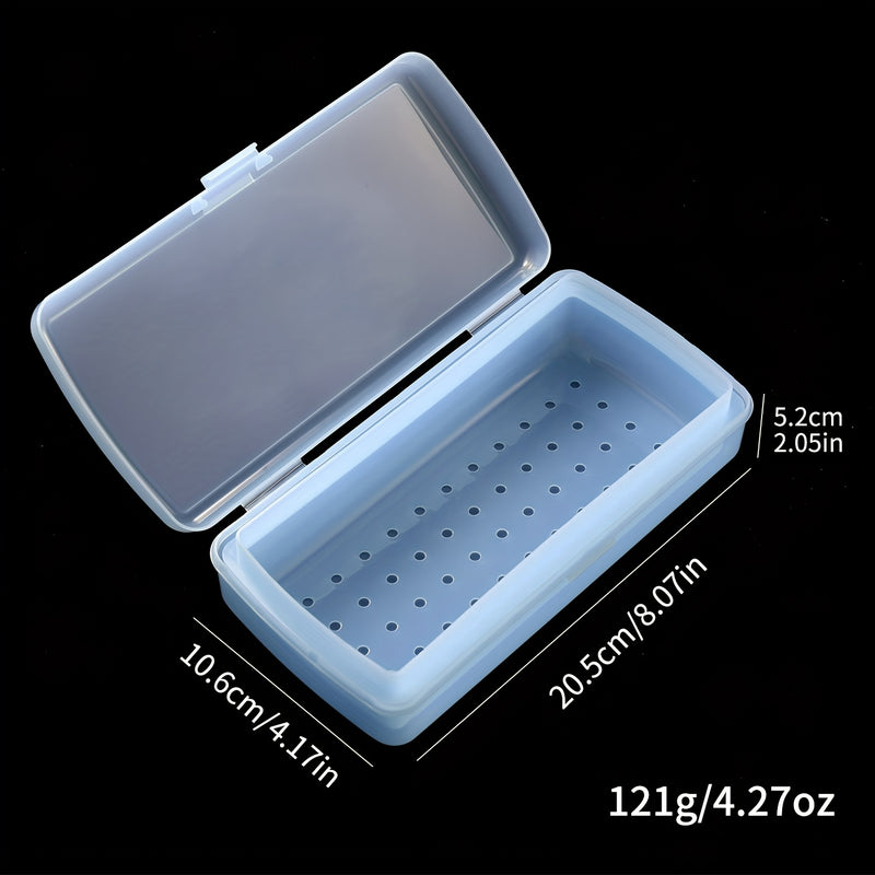 Caixa de Almacenamiento Desinfectante con Compartimentos Doble - Organizador para Salón de Uñas con Diseño Fácil de Limpiar, Estuche Resistente para Herramientas de Manicura y Pedicura, Lima de Uñas, Cortaúñas - Rosa - Para Hogar, Caja de Herramientas, T