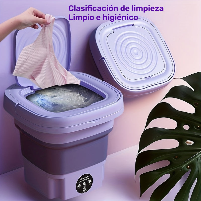 Máquina de lavar pequeña, máquina de lavado portátil plegable, ropa interior, calcetines, lavadora