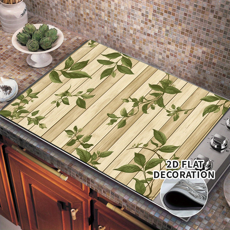 2D Decoración Plana, Cubierta de Fogón Eléctrico - Cubierta de Fogón de Gas con Forro de Goma, Ideal para Cualquier Cocina, Protección del Fogón, 1 Unidad