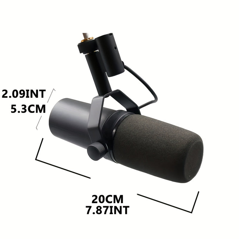 TAVOSOP SM7B Micrófono Dinámico Profesional - Alimentado por USB, Estructura Robusta para Grabación, Podcasting, Juegos, Transmisión en Vivo - Amplio Rango de Frecuencia, Voz Vocal Cálida, Absorción de Choques por Suspensión de Aire, Diseño Duradero para