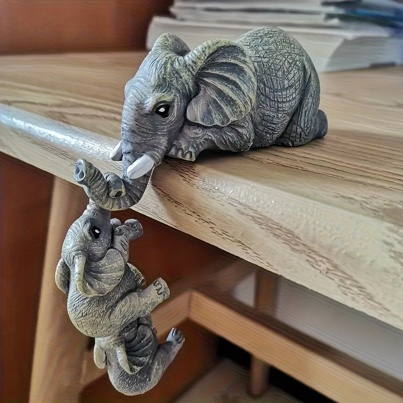 3 piezas de adornos colgantes de elefante en resina - Decoración creativa para paredes de habitación o entrada, pintados a mano con cuidado, decoración adorable para mascotas, ¡creando un ambiente cálido y acogedor en el hogar!
